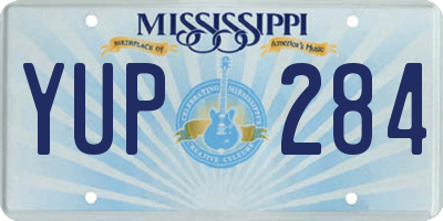 MS license plate YUP284