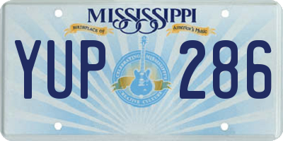 MS license plate YUP286