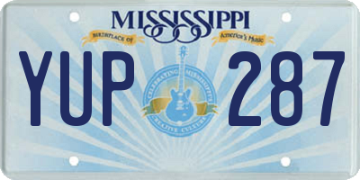 MS license plate YUP287