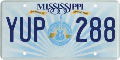 MS license plate YUP288