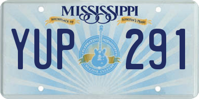 MS license plate YUP291