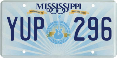 MS license plate YUP296