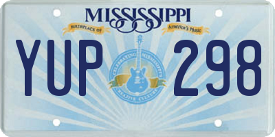MS license plate YUP298