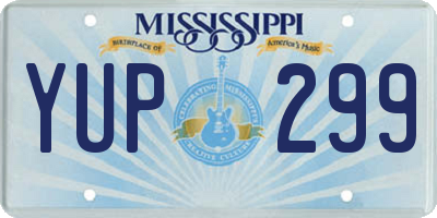 MS license plate YUP299