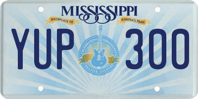 MS license plate YUP300