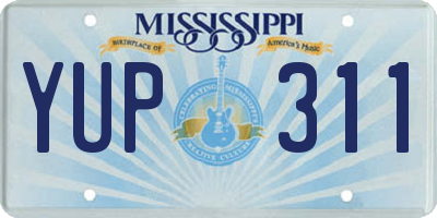 MS license plate YUP311