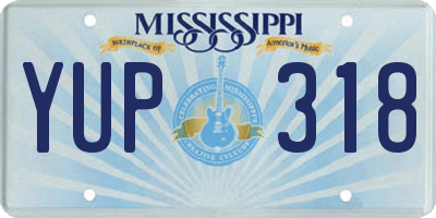 MS license plate YUP318