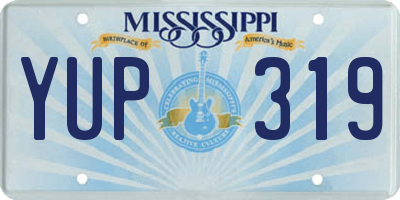 MS license plate YUP319