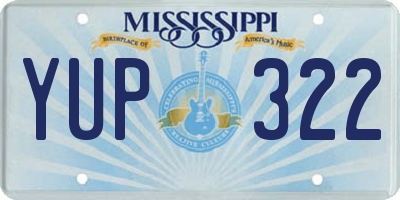 MS license plate YUP322