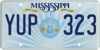 MS license plate YUP323