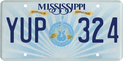 MS license plate YUP324