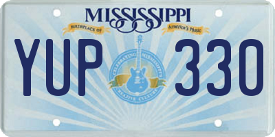 MS license plate YUP330