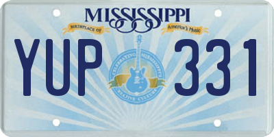 MS license plate YUP331