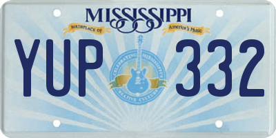 MS license plate YUP332