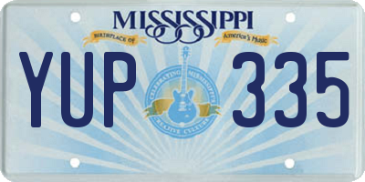 MS license plate YUP335
