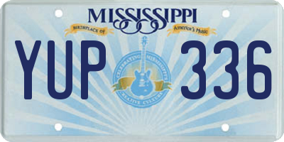 MS license plate YUP336