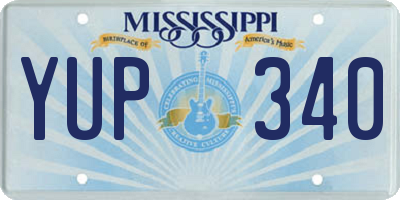 MS license plate YUP340