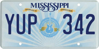 MS license plate YUP342