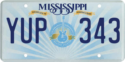 MS license plate YUP343