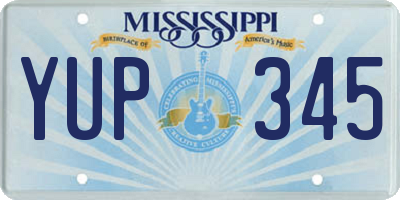 MS license plate YUP345