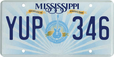 MS license plate YUP346