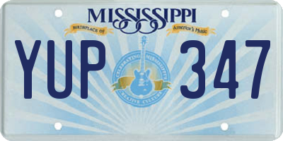 MS license plate YUP347
