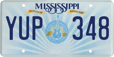 MS license plate YUP348