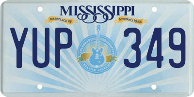 MS license plate YUP349