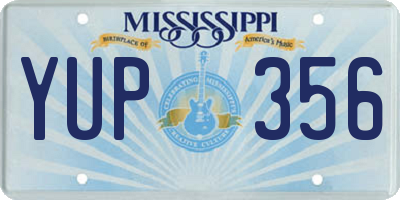 MS license plate YUP356