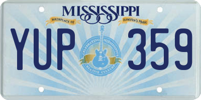 MS license plate YUP359