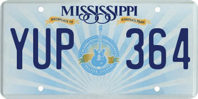 MS license plate YUP364