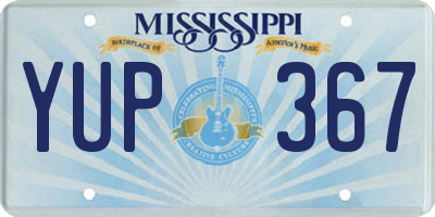 MS license plate YUP367