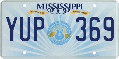 MS license plate YUP369