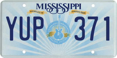 MS license plate YUP371