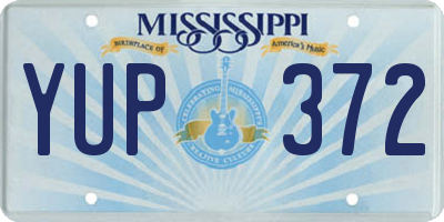MS license plate YUP372