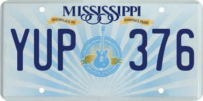 MS license plate YUP376
