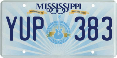 MS license plate YUP383