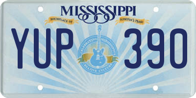 MS license plate YUP390