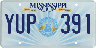 MS license plate YUP391