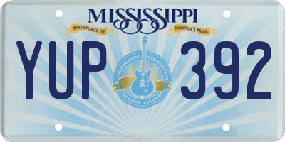 MS license plate YUP392
