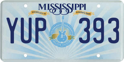 MS license plate YUP393