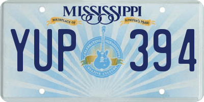 MS license plate YUP394