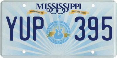 MS license plate YUP395