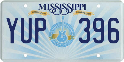 MS license plate YUP396