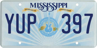 MS license plate YUP397