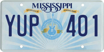 MS license plate YUP401
