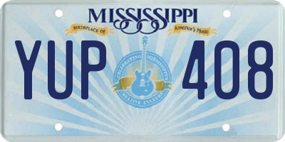 MS license plate YUP408
