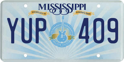 MS license plate YUP409