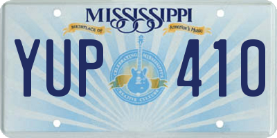 MS license plate YUP410