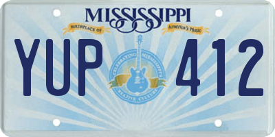 MS license plate YUP412